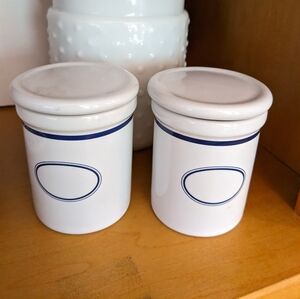 Dansk Blue White Replacement Spice Jars Set Of 2 Christianshavn Blue by Dansk